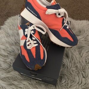 New Balance Vibrant Coral and Deep Blue Sneakers